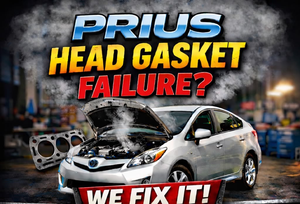 Toyota Prius head gasket failure repair graphic